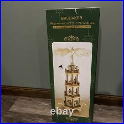 BRUBAKER Christmas Pyramid 24 Wood Nativity, 4 Tier Carousel