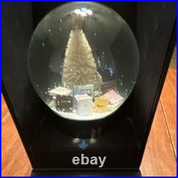 BTS Glass Snow Globe Black Base Tree Scene in BTS Logo Box Freestanding