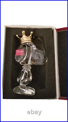 Baccarat Crystal King Snoopy with Gold Crown (with Baccarat box and sticker)