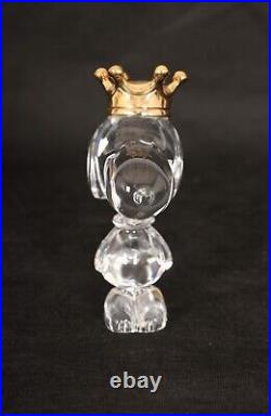 Baccarat Crystal King Snoopy with Gold Crown (with Baccarat box and sticker)