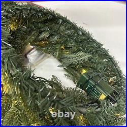 Balsam Hill 2-PACK 26 inch Fraser Fir Wreaths Clear Candlelight $239 Open Box
