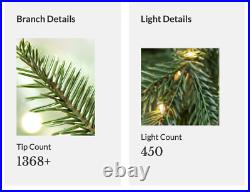 Balsam Hill 7.5' Alpine Balsam Fir Christmas Tree Built in LED Fairy Lights