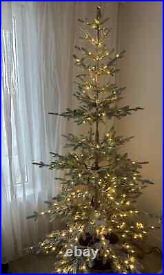 Balsam Hill 7.5' Alpine Balsam Fir Christmas Tree Built in LED Fairy Lights