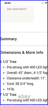 Balsam Hill Alpine Balsam Fir Tree 6.5FT PRE-LIT