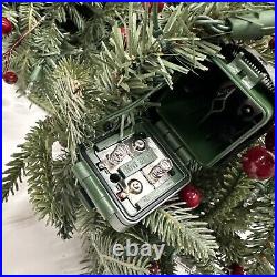 Balsam Hill Battery 6 Foot Garland Red Berry Fraser Fir Candlelight LED Ope