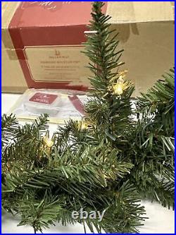 Balsam Hill Berkshire Mountain Fir 6 Foot Clear Light Garland NEW / Distress box