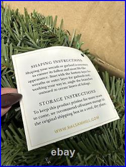 Balsam Hill Berkshire Mountain Fir 6 Foot Clear Light Garland NEW / Distress box