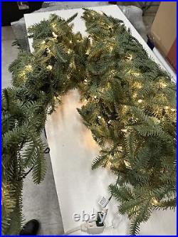 Balsam Hill Fraser Fir Garland 10 Ft Clear Lights OPEN 10' Electric US Plug $199