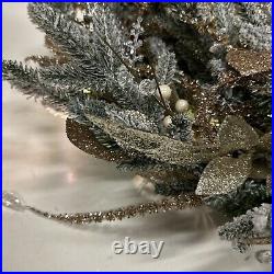 Balsam Hill Gold frosted beaded Holiday Wreath 28 $199 Half Doesn't Light up