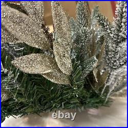 Balsam Hill Gold frosted beaded Holiday Wreath 28 $199 Half Doesn't Light up