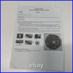 Balsam Hill-Light Issue- White Berry Cypress Wreath 34 Prelit $229 NEWithOpen Box