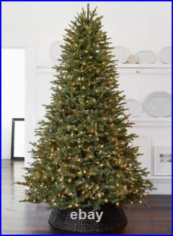 Balsam Hill Multicolor + Clear 10' Balsam Fir flip tree with remote