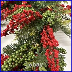 Balsam Hill Outdoor Berry Burst 28 Wreath Clear LED $179 READ LISTING White sp