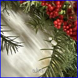 Balsam Hill Outdoor Berry Burst 28 Wreath Clear LED $179 READ LISTING White sp