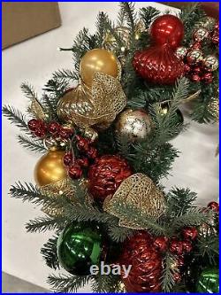 Balsam Hill Outdoor Merry & Bright 30 Christmas Wreath LED Clear $259 battery Balsam Hill Outdoor Merry & Bright 30 Christmas Wreath LED Clear $259 battery