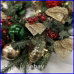 Balsam Hill Outdoor Merry & Bright 30 Christmas Wreath LED Clear $259 battery Balsam Hill Outdoor Merry & Bright 30 Christmas Wreath LED Clear $259 battery