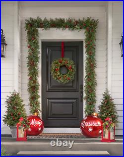 Balsam Hill Outdoor Winter Evergreen Foliage Garland LED Lights10 Ft 2-PACK Balsam Hill Outdoor Winter Evergreen Foliage Garland LED Lights10 Ft 2-PACK
