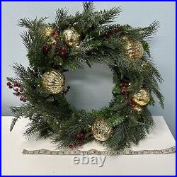 Balsam Hill Pine Peak Holiday Wreath 28 NEWithOpen box $199 Item 4002140