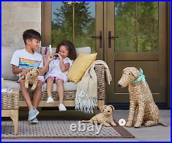 Balsam Hill Woven Seagrass Winnie and Winston (Mom and Pup set of 2)