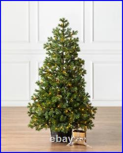 Balsam Hill YUKON SPRUCE POTTED TREE 4' Potted Tree with LED clear Micro lights
