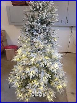 Balsam Hill artificial christmas tree frosted fraser fir 6.5 foot defective led