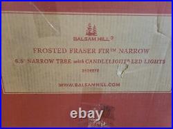 Balsam Hill artificial christmas tree frosted fraser fir 6.5 foot defective led
