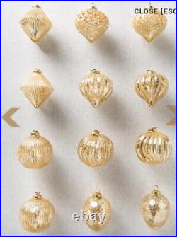 Balsam hill ornaments 12 essential set gold