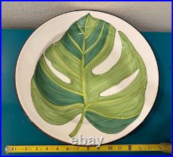 Banana Leaf by MARIPOSA Large Platter Plate Green Jilly Walsh Italy 15 RARE