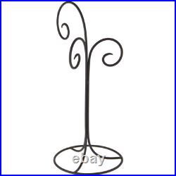Bard's Black Wrought Iron 3 Arm Ornament Stand, 17 H x 7.5 W x 7.5 D Bard's Black Wrought Iron 3 Arm Ornament Stand, 17 H x 7.5 W x 7.5 D