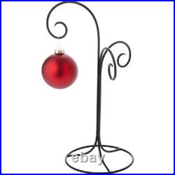 Bard's Black Wrought Iron 3 Arm Ornament Stand, 17 H x 7.5 W x 7.5 D