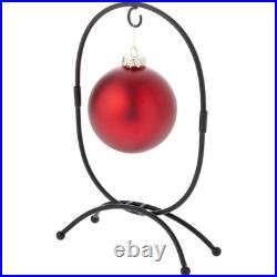 Bard's Oval Shaped Black Wrought Iron Ornament Stand, 11 H x 7.25 W x 7.25 D