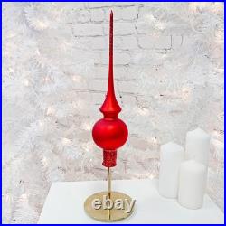 Bard's Tree Topper Etched Gold-toned Stand, 10 H x 4 W x 4 D