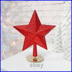 Bard's Tree Topper Etched Gold-toned Stand, 10 H x 4 W x 4 D