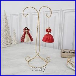 Bard's Twisted 2 Tier Gold-toned Ornament Stand, 14 H x 6.5 W x 5.25 D
