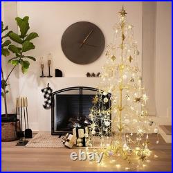 Barton 6.4ft Metal Ornament Display Tree Stand Rotating Christmas Tree 77, Gold Barton 6.4ft Metal Ornament Display Tree Stand Rotating Christmas Tree 77, Gold