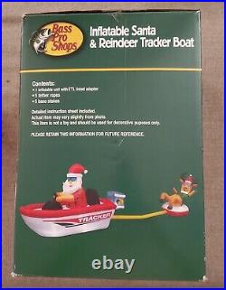Bass Pro Shop Christmas 14ft Inflatable Santa Reindeer Tracker Boat Lights Up