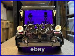 Bath & Body Works 10 Light-up Hearse Water Globe 3-wick Candle Holder Pedestal