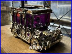 Bath & Body Works 10 Light-up Hearse Water Globe 3-wick Candle Holder Pedestal