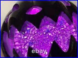 Bath & Body Works 6.25 LED Light-up Crystal Black Pumpkin 3-wick Candle Holder