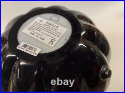 Bath & Body Works 6.25 LED Light-up Crystal Black Pumpkin 3-wick Candle Holder