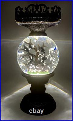 Bath & Body Works Halloween 11.75 Graveyard Evil Tree Water Globe Pedestal NWT