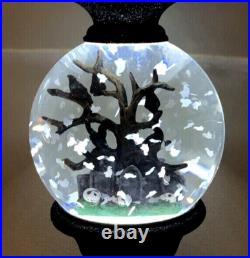 Bath & Body Works Halloween 11.75 Graveyard Evil Tree Water Globe Pedestal NWT