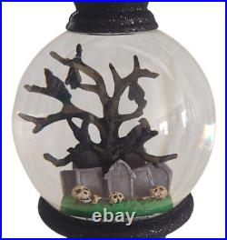 Bath & Body Works Halloween 11.75 Graveyard Evil Tree Water Globe Pedestal NWT