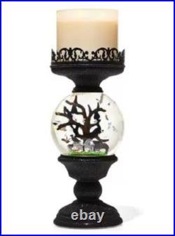 Bath & Body Works Halloween 11.75 Graveyard Evil Tree Water Globe Pedestal NWT