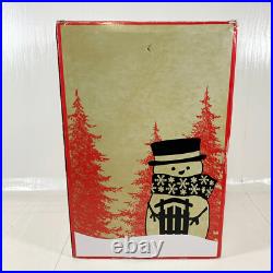 Bath & Body Works Snowman Candle Luminary Ceramic in Box LARGE 16 Tall RARE
