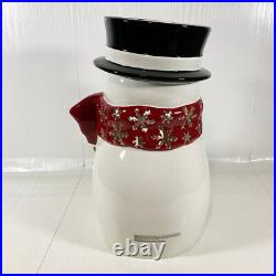 Bath & Body Works Snowman Candle Luminary Ceramic in Box LARGE 16 Tall RARE