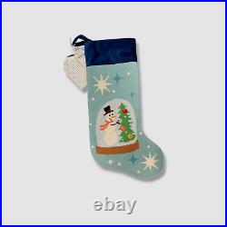 Bauble Stockings x Sainty Nelsen Blue Snow Globe Christmas Stocking