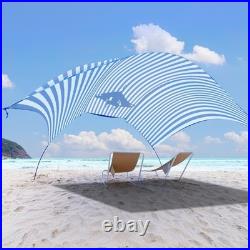 Beach Wind Shade Canopy, Shade Sun Shelter Tent for Beach, Backyard, Grasslan