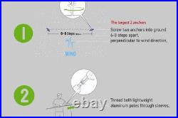 Beach Wind Shade Canopy, Shade Sun Shelter Tent for Beach, Backyard, Grasslan