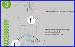 Beach Wind Shade Canopy, Shade Sun Shelter Tent for Beach, Backyard, Grasslan